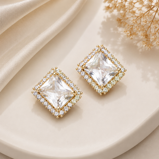 Royal Crystal Stud Earrings