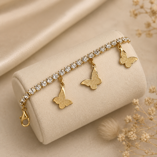 Golden Flutter Charm Bracelet