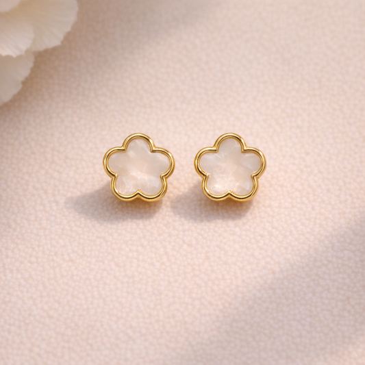 Midnight Blossom Gilded Pearl Stud Earrings (Copy)