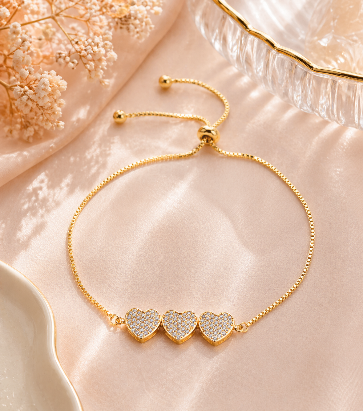 Midnight Rose “Trésor” Geometric Pavé Bangle in Warm Rose-Tone